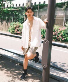 SHARE PARK MENS 【UVカット・撥水・ストレッチ】イージーデニムレギュラーカラーシャツ