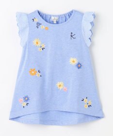組曲 KIDS 【100㎝】フラワーエンブロイダリー チュニック