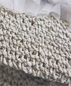 style code 【MERCURYDUO/マーキュリーデュオ】チュールフリル 雑材バケツ型ショルダーバッグ