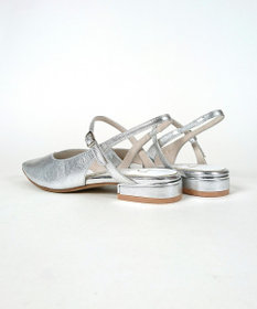 Dominic3 シープレザー Vカット バックストラップパンプス