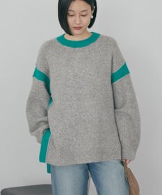 AMERICAN HOLIC バイカラーニットプルオーバー【WEB限定カラー有り】