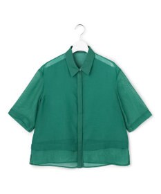 ICB L オーガンコンビドライメッシュ ブラウス