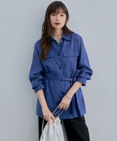 ICB 【洗える】ラミーコットンボイル シアーシャツ