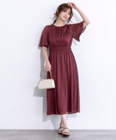 ANY SIS L 【洗える】シアーパターン ワンピース