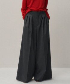 ATON COMPACT WOOL | 3タックワイドパンツ