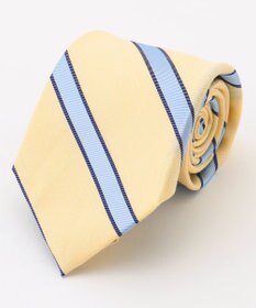 J.PRESS MEN 【LINEN MIX COLLECTION】 レジメンタル ネクタイ イエロー系1