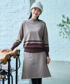 23区GOLF 【WOMEN/EC限定】カラーブロック モックニット