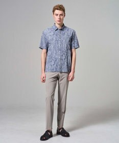 JOSEPH HOMME 【新型】アブストラクトジャガードストレッチ 　レギュラーカラー半袖シャツ