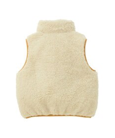 MIKI HOUSE HOT BISCUITS 【80-120cm】 カラフルビーンズ 裏ボアフリース リバーシブル総柄ベスト