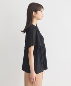 earth music&ecology マジョリカプリーツ半袖ブラウス