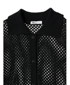 CRAFT STANDARD BOUTIQUE 配色メッシュニットカーディガン