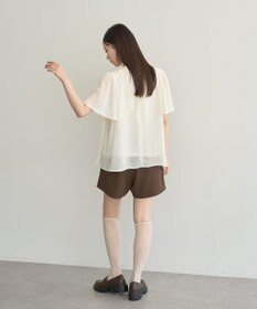 earth music&ecology マジョリカプリーツ半袖ブラウス