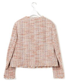 23区 L GIOLICAツイード ノーカラー ボタン ジャケット