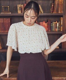 earth music&ecology マジョリカプリーツ半袖ブラウス