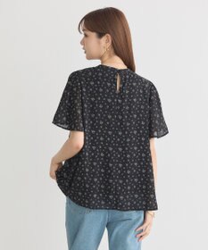 earth music&ecology マジョリカプリーツ半袖ブラウス