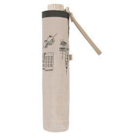 MOONBAT DAKS(ダックス) 晴雨兼用日傘 折りたたみ傘 街並み フワクール生地使用