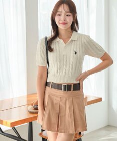 WEGO 別注USPOLO　ケーブルニットポロ