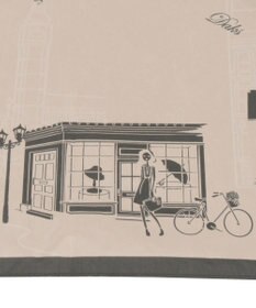 MOONBAT DAKS(ダックス) 晴雨兼用日傘 折りたたみ傘 街並み フワクール生地使用