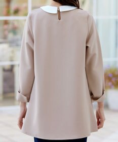 Tiaclasse 【3WAY・ストレッチジョーゼット】付け襟チュニック