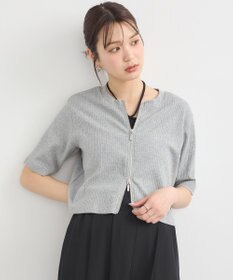 earth music&ecology カットリブＷジップカーディガン