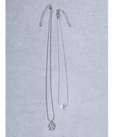 AMERICAN HOLIC テクスチャーメタル・淡水パールＳＥＴネックレス