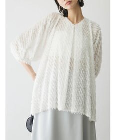 Green Parks AnriettMusee カットジャガードタックブラウス