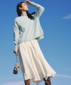 23区 【一部店舗限定/洗える】クレープシフォン フレア スカート