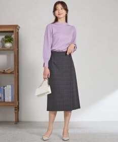 ANY SIS 【CICA加工・選べる9色展開】スリットポイントボトルネック ニット