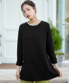 Tiaclasse 【3WAY・ストレッチジョーゼット】付け襟チュニック