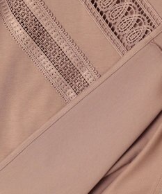 自由区 【洗える・XSサイズあり】レースEDGEフロントレース カットソー