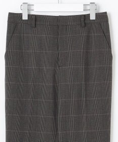 J.PRESS LADIES 【洗える】アルガンシルクチェック テーパード パンツ