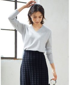 ICB 【人気のため新色追加・WEB限定カラーあり】ソフトウールハイゲージ Vネックニット