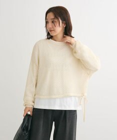 Green Parks ラメメッシュニットプルオーバー