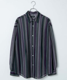 WEGO 【ユニセックス着用ITEM】ストライプメッシュBIGシャツ