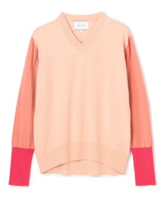 BEIGE， 【洗える】BURNET / カラーミックスVネックトップス