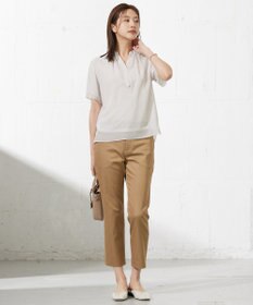 J.PRESS LADIES L 【速乾】サッカーチェック カットソー