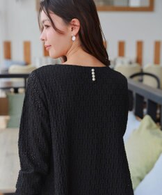 Tiaclasse 【洗える】花柄カットレースフレアトップス