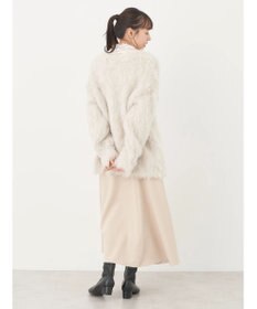 earth music&ecology 起毛リボンニットカーディガン