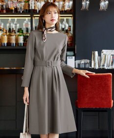 Tiaclasse 【GOLD LABEL・洗える】パールボタン付きポンチワンピース