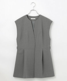 #Newans 【洗濯機可能/ストレッチ】ペプラムジレ