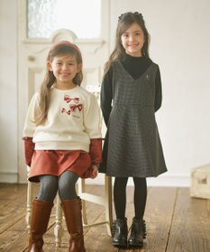 組曲 KIDS 【110-140㎝】ハウンドトゥースラップ キュロット