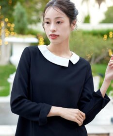 Tiaclasse 【3WAY・ストレッチジョーゼット】付け襟チュニック