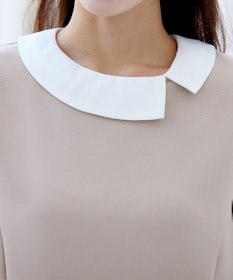 Tiaclasse 【3WAY・ストレッチジョーゼット】付け襟チュニック