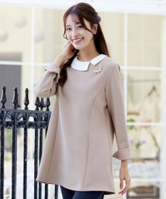 Tiaclasse 【3WAY・ストレッチジョーゼット】付け襟チュニック