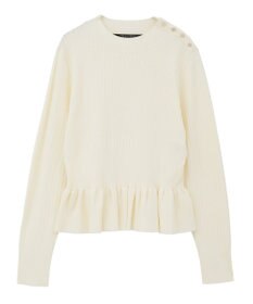 YECCA VECCA 金釦ペプラムニット