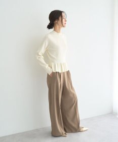 YECCA VECCA 金釦ペプラムニット