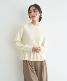 YECCA VECCA 金釦ペプラムニット