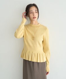 YECCA VECCA 金釦ペプラムニット