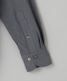 GOTAIRIKU 【シワになりにくい/ストレッチ/洗える】ウールライク シャツ_カッタウェイカラー