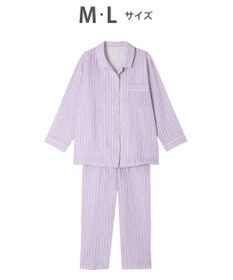 ワコール／睡眠科学 パジャマ 長袖 長ズボン 綿100%(本体) 二重ガーゼ 通気性 上下セット 前開き YDX570 睡眠科学／ワコール